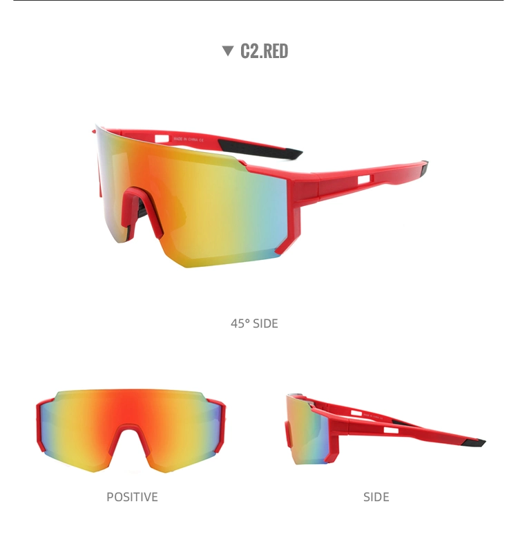 Custom 2022 High Quality Fashion Outdoor Big Frame Bike Riding Sports Polarized Sunglasses