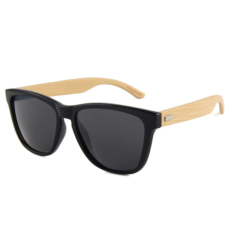 Fashion Retro New Styles Coating Lens with Bamboo Temples Sunglasses