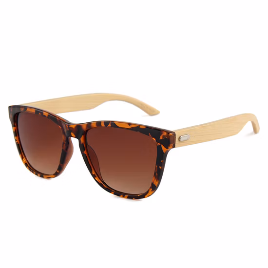 Lentille de revêtement de nouveaux styles rétro de mode avec des lunettes de soleil en bambou